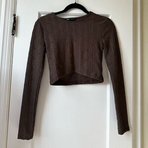 Zara brown crop top